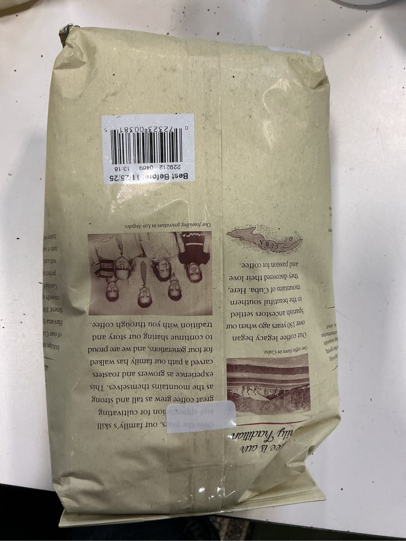 Condition photo showing New/Like New for (Best by 11/25/2025) Gaviña Old Havana Espresso Whole Bean Coffee – Medium-Dark Roast, 100% Arabica, Nutty and Sweet Flavor, Great for Espresso Machines and Moka Pots, 32 oz Bag