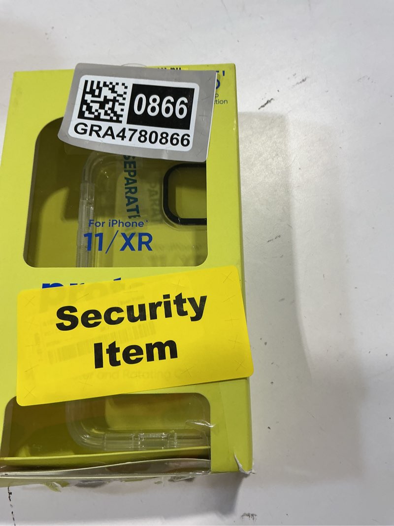 Condition photo showing As Is for onn. rugged phone case with holster for iphone 11 / iphone xr - clear