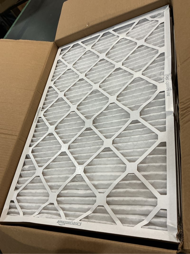 Condition photo showing As Is for Amazon Basics 20x30x1 Air Filter 6 Pack, MERV 11 AC Furnace Filters (Actual Size: 19.75" x 29.75" x 0.75") 20x30x1 Merv 11