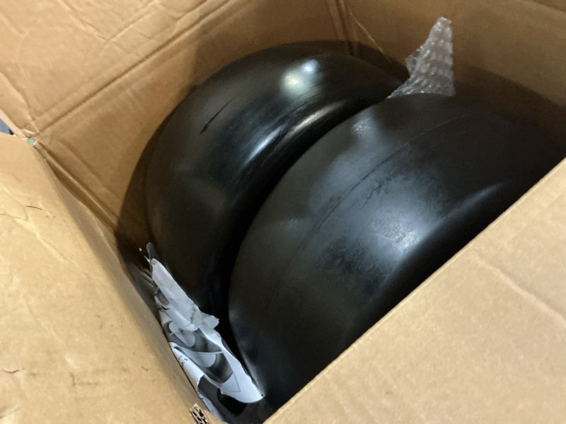 Condition photo showing Good Condition for AR-PRO (2-Pack) 13x6.50-6 Flat Free Tire and Wheel - Universal 13x6.5-6 Solid Rubbe Riding Lawn Mower Tire with Rim - With 5.5"-7.8” Centered Hub and 3/4" Bearings extra 5/8" 1/2” Bushings 13 x 6.50-6" Flat-Free White(Smooth Tread)
