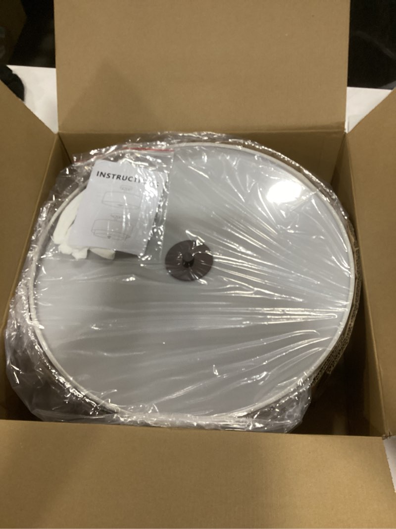 Condition photo showing Good Condition for Bargeni Semi Flush Mount Ceiling Light Fixture,16 inch Drum Flush Mount Ceiling Light,Modern Light Fixtures Ceiling Mount with Oil Rubbed Bronze Finish,Semi Flush Ceiling Light for Bedroom,Living Room Oil-Rubbed Bronze 16 inch