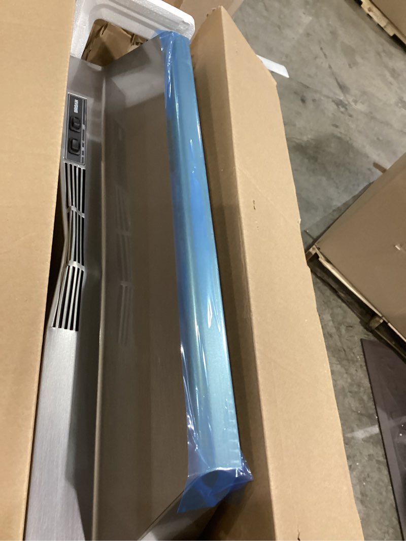 Condition photo showing As Is for broan nutone 30-inch 4-way convertible under-cabinet range hood ar130ss
