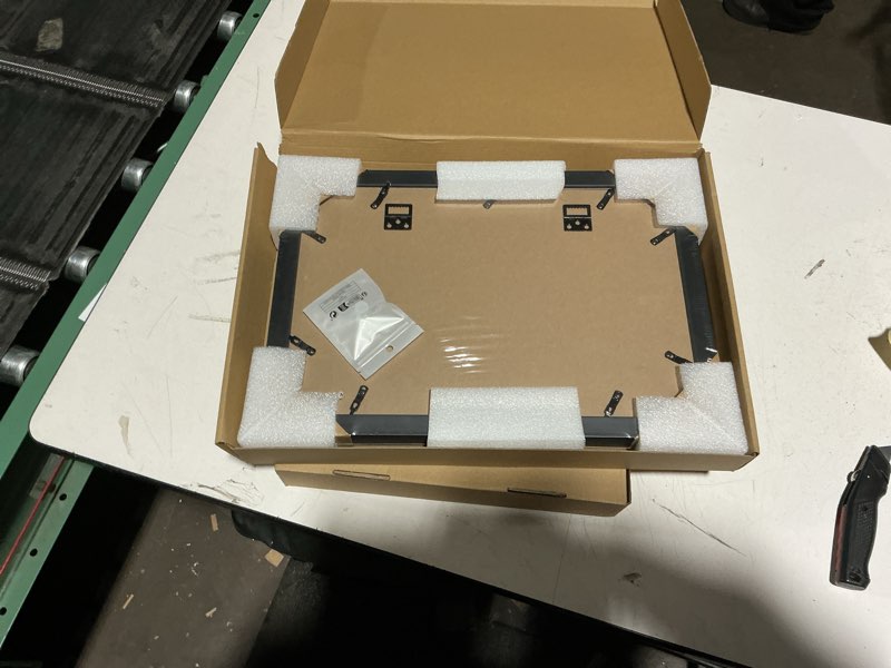 Condition photo showing New/Like New for 11x16.5 Diploma Frame with Tassel Holder for 8.5x11 Certificate Document, Mahogany Diploma Frame with Real Glass, Blue Over Gold Double Mats, Display 8.5x11 diploma and One Tassel 11x16.5" Mahogany Frame+Blue Top Mat