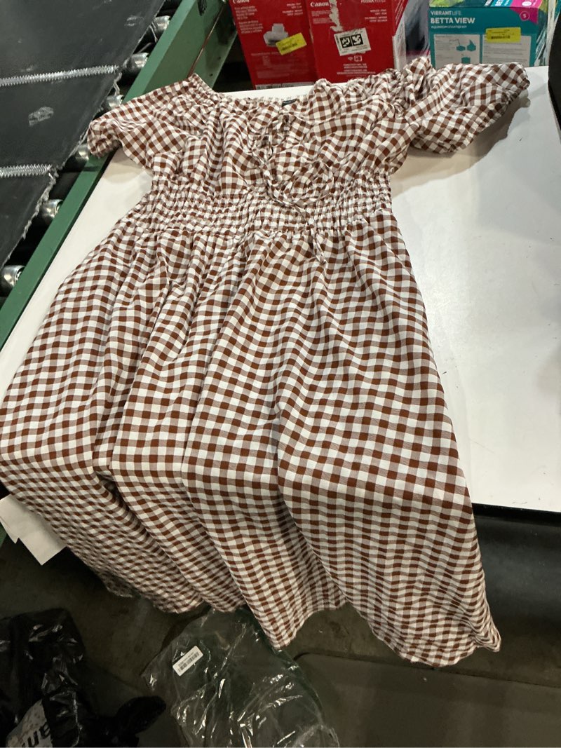 Condition photo showing Good Condition for women's summe neck dress casual flowy short sleeve a line pleated boho maxi dresses 2xl