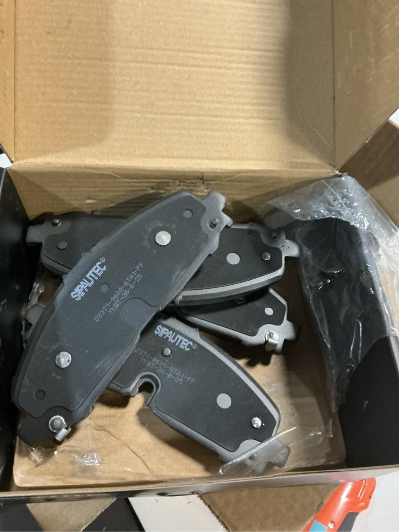 Condition photo showing As Is for sipautec-front and rear brake pad set 4-wheel set ceramic disc brake pads replacement for 2021-2025 buick enclave,2021-2024 cadillac xt5/xt6,chevy blazer traverse 2021-2025 gmc acadia