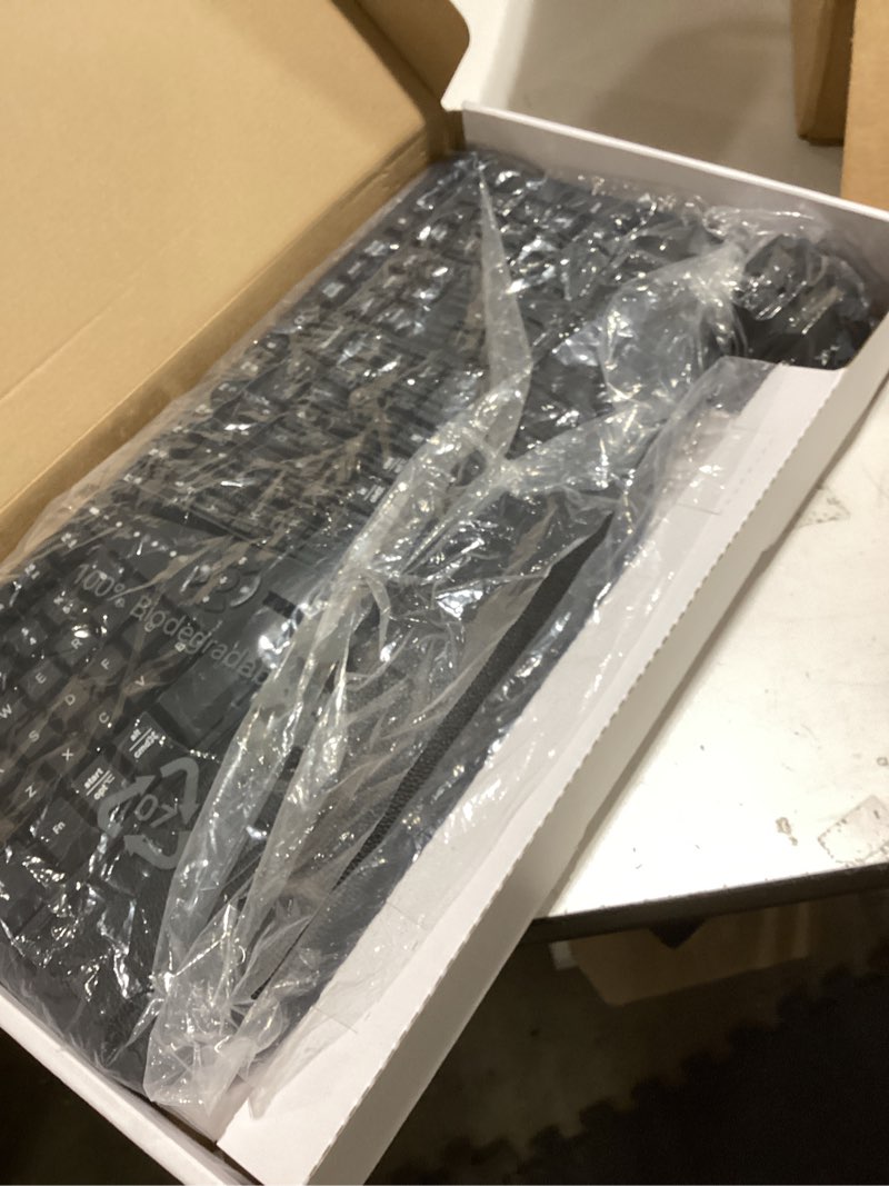 Condition photo showing Good Condition for meetion ergonomic keyboard and mouse, wireless keyboard with vertical mouse, split curved keyboard with wrist rest, natural typing usb receiver rechargeable full size, windows/mac/pc/laptop, large large black