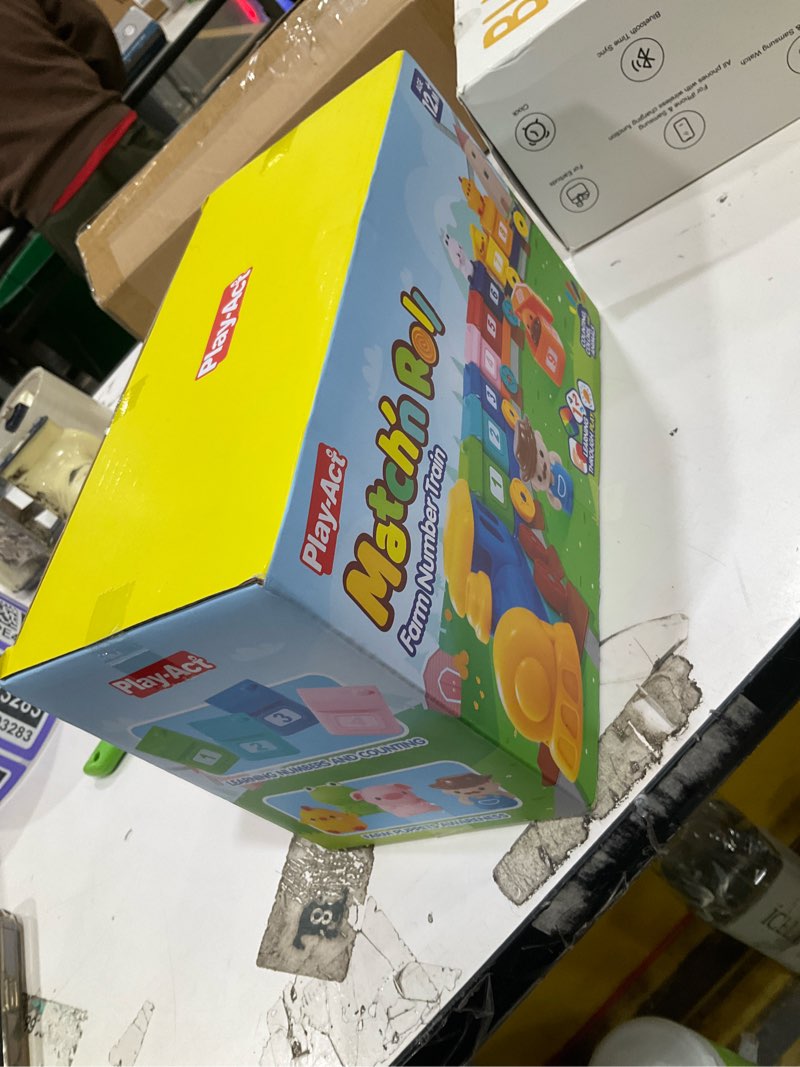 Condition photo showing New/Like New for play-act learning toy for toddlers 1 2 3 years old, counting, matching & sorting montessori learning farm train including 9 farm animals, easter basket stuffers birthday gift for baby boys girls farm number train