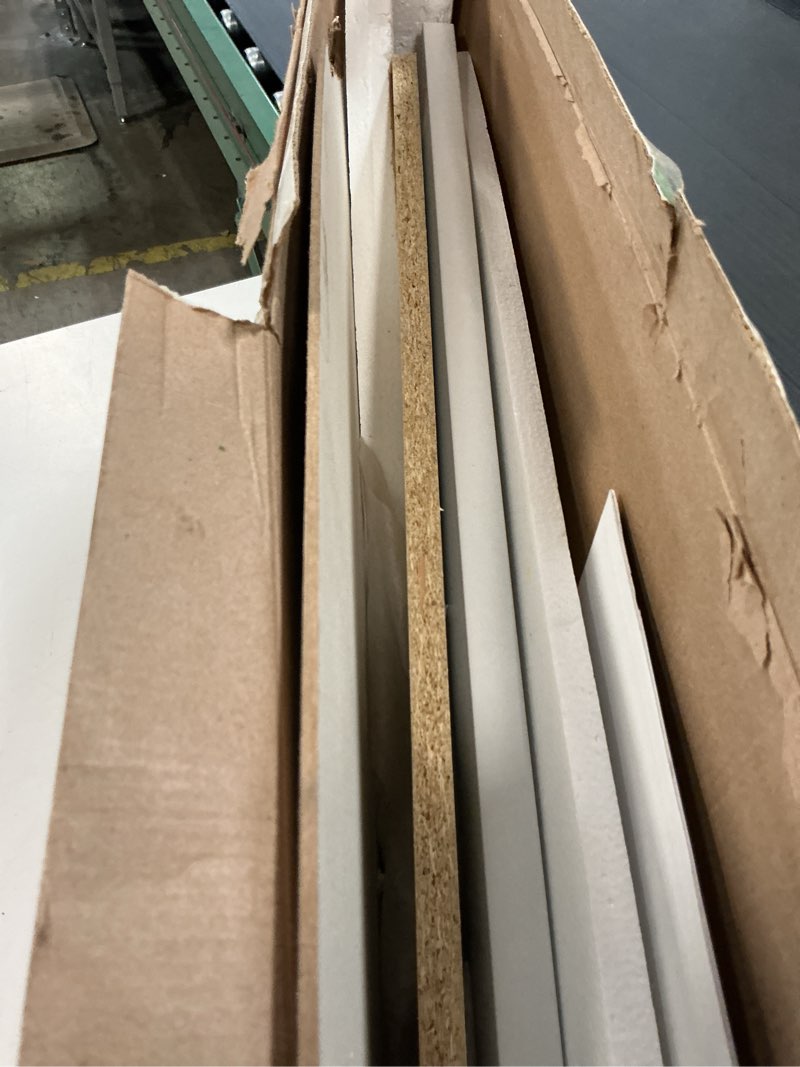 Condition photo showing As Is for (Incomplete) ClosetMaid ClosetMaid Brightwood Medium White Closet Kit Collection