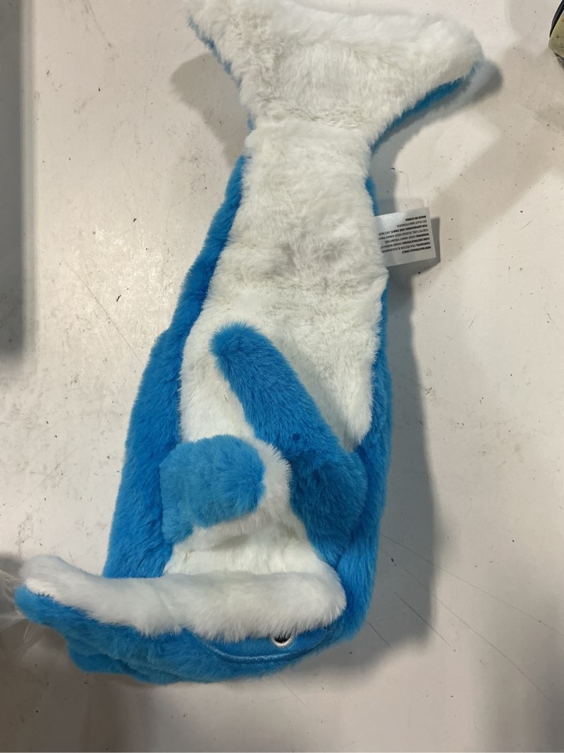 Condition photo showing Good Condition for crinkle dog toy – no stuffing squeaky dog toy for small, medium & large breeds, interactive tough toy set - ideal for chewing, teething & fetch, durable pet-safe materials - soft blue plush, large