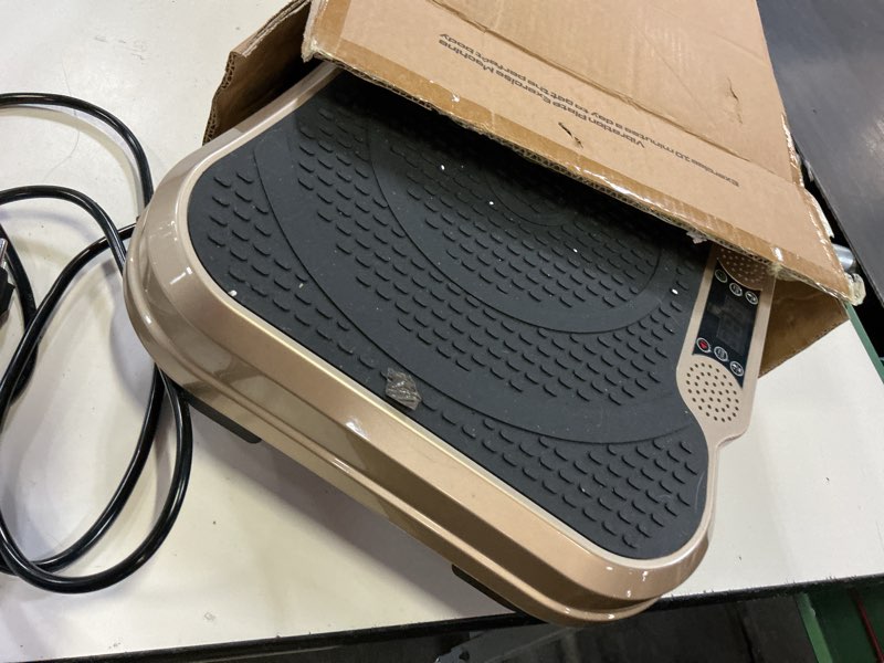 Condition photo showing As Is for vibration plate exercise machine,vibration plate for lymphatic drainage power vibration plate machine support 450 lbs 250 adjustable speeds,vibrating plate shake plate weight loss gold