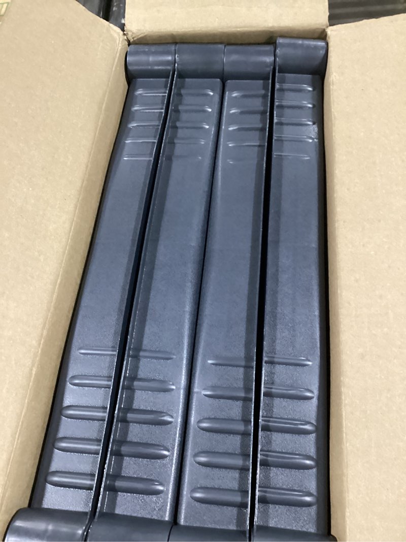 Condition photo showing New/Like New for Plano 4-Shelf Plastic Storage Shelves, 48” x 23” x 14”, 200lb Capacity, Pantry, Office, Closet and Garage Shelves, Easy to Assemble, Durable Plastic Shelving Unit