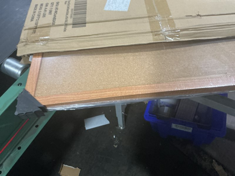 Condition photo showing New/Like New for board2by cork board bulletin board 24 x 36, silver aluminium framed 2x3 corkboard, office board for wall cork, large wall mounted notice pin board