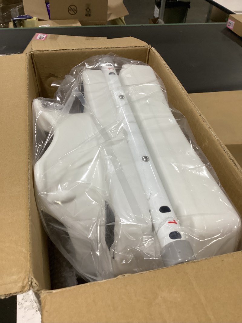 Condition photo showing New/Like New for raised toilet seat with handles for elderly - toilet seat risers for seniors with adjustable padded arms - elevated toilet safety seat for standard or elongated commode