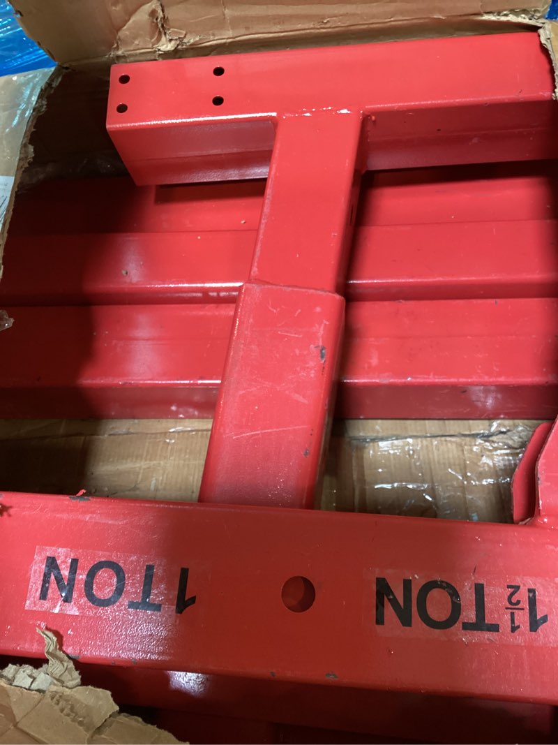 Condition photo showing As Is for garveehome 2 ton engine hoist, heavy duty folding cherry picker hydraulic shop crane with full kit (lever/cylinder/chain/leveler) & 6 casters for garage, workshop & warehouse