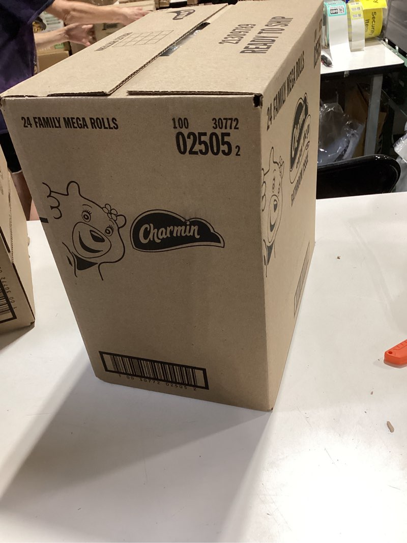 Condition photo showing New/Like New for charmin ultra strong clean touch toilet paper, 24 family mega rolls = 120 regular rolls family mega 24 rolls (275 sheets)