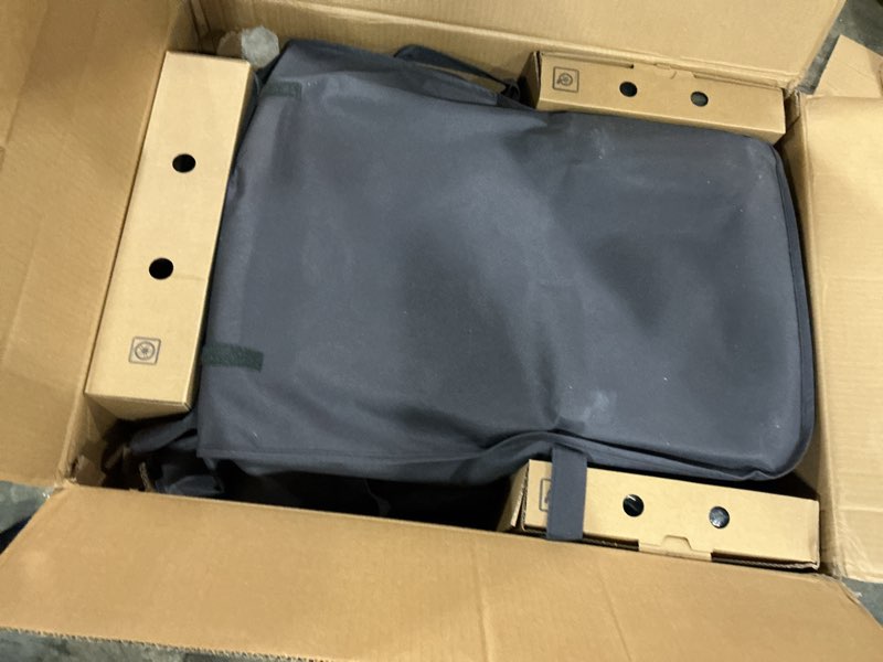 Condition photo showing Good Condition for uppababy cruz v3 stroller - from birth + car seat compatible - full-size, reversible seat - infant insert, bug and rain shields included - ada - (sandstone mélange/carbon frame/chestnut leather) ada (sandstone mélange)