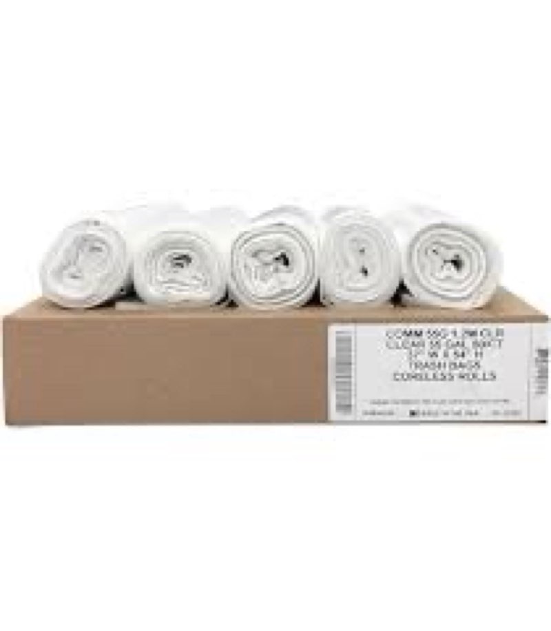 AEP 434730C Clear X Heavy Duty Can Liner, 56 Gallon, 1.2 ml (Pack of 100)