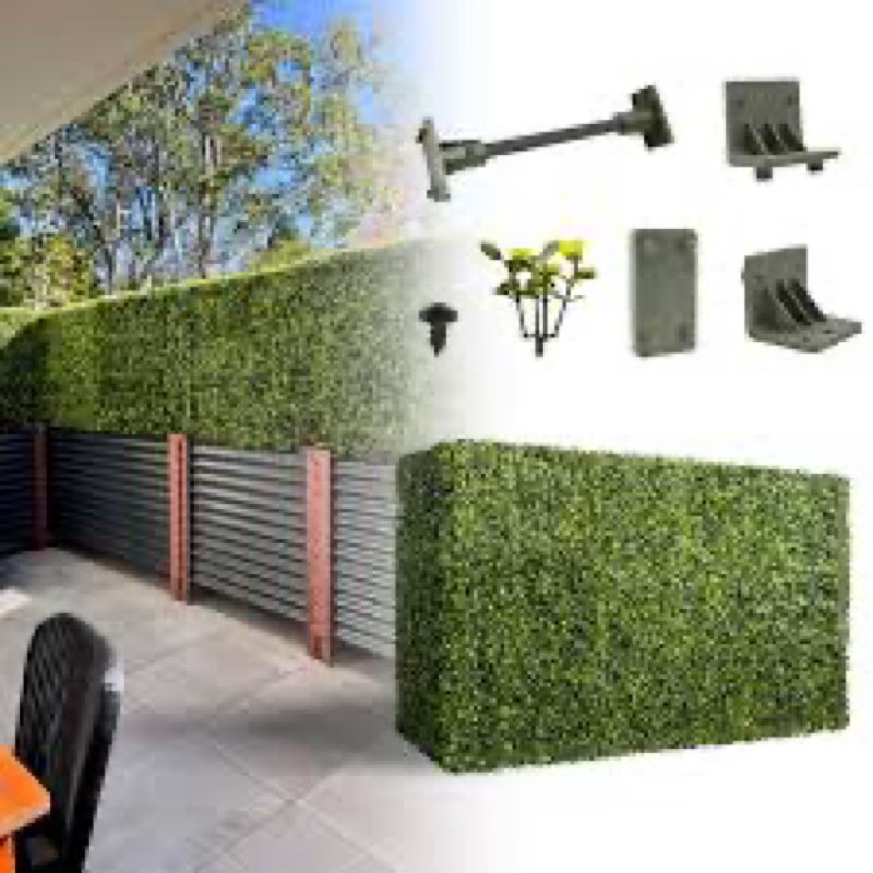 AwnPro 54Wx18Hx6D inches Artificial Boxwood Hedge Wall | Artificial Plant Waterproof Durable Partiti