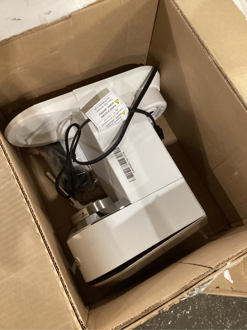 Condition photo showing As Is for de'longhi dedica duo compact espresso machine - cold brew coffee maker with milk frother wand- for espresso, hot & iced coffee, cappuccinos, lattes & home barista brewing, vanilla vanilla white