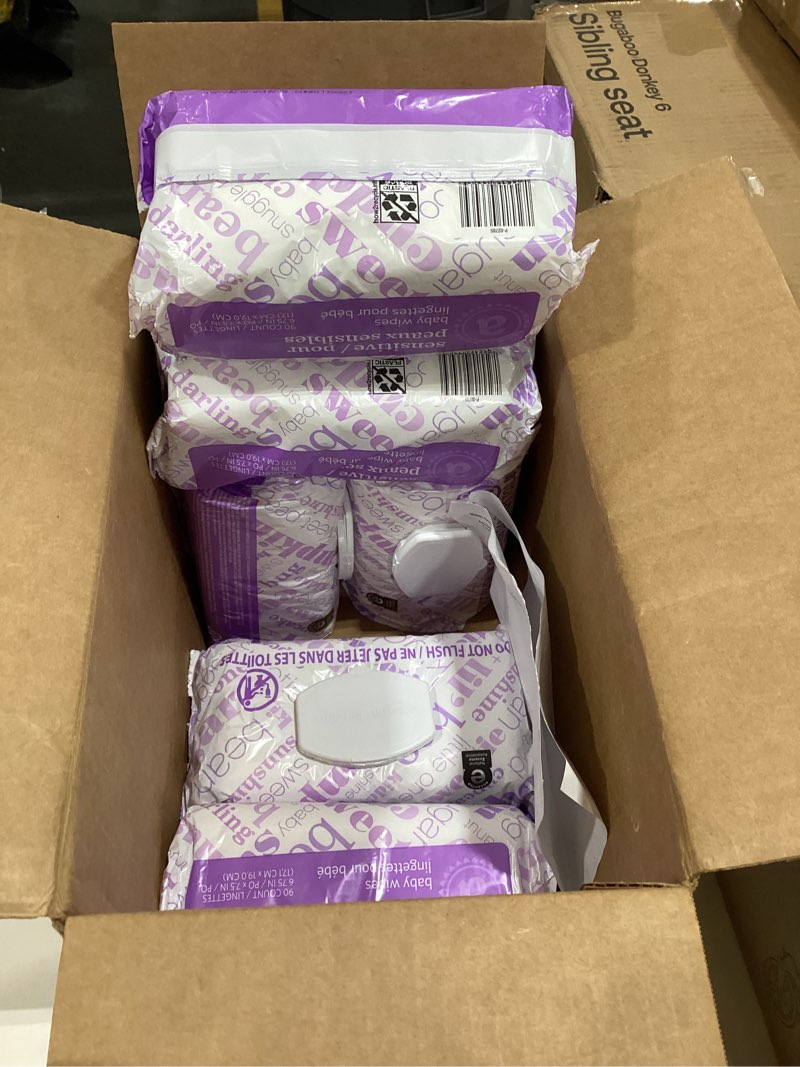 Condition photo showing Good Condition for amazon elements baby wipes, sensitive, 810 count, flip-top packs, pack of 9 fragrance free 90 count (pack of 9)