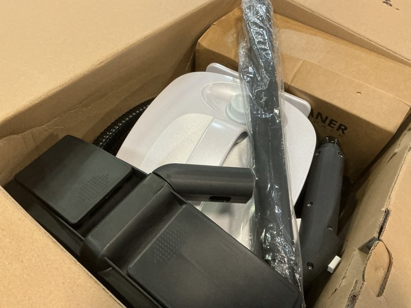Condition photo showing Good Condition for steam cleaner: 40s fast heating-0.66gal (2.5l) large tank-21 pcs kit-no cooling-refill anytime-detachable hose multi portable steamer mop for home car bed furniture tile grout floor cleaning