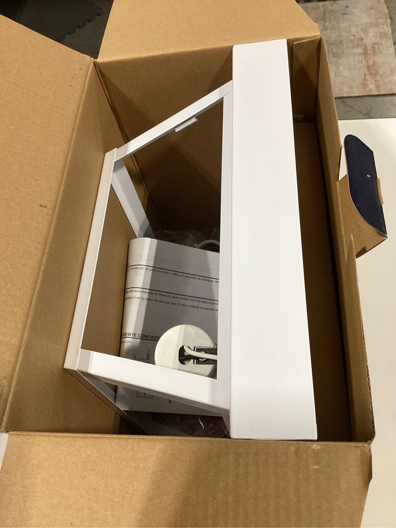 Condition photo showing Good Condition for project source wayman 2-light 10.37-in matte white indoor/outdoor flush mount light