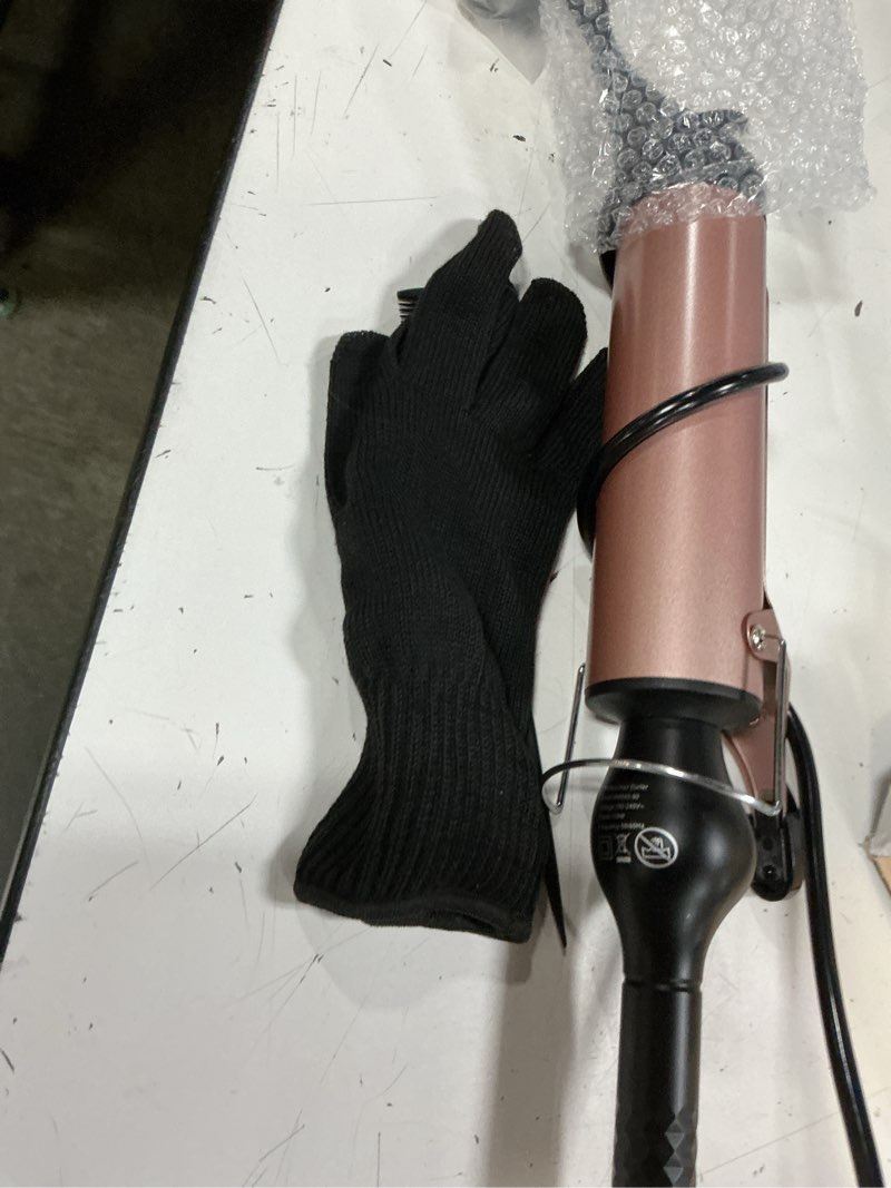Condition photo showing Good Condition for large curling iron 2 inch, ceramic long barrel hair curling wand, hair styling tool, dual voltage, lcd display, black black 2 inches