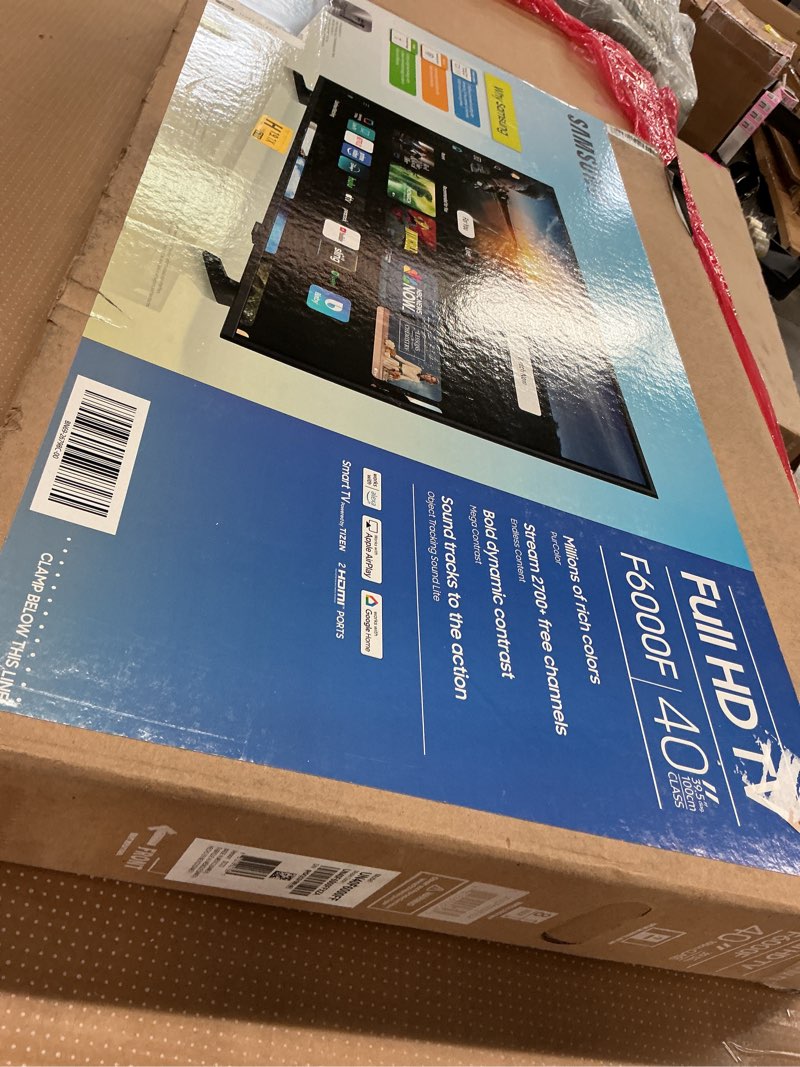 Condition photo showing Working Condition Verified for Samsung 40" FHD 1080p Smart LED TV: Bluetooth & Wi-Fi, HDR10+, Alexa Compatible
