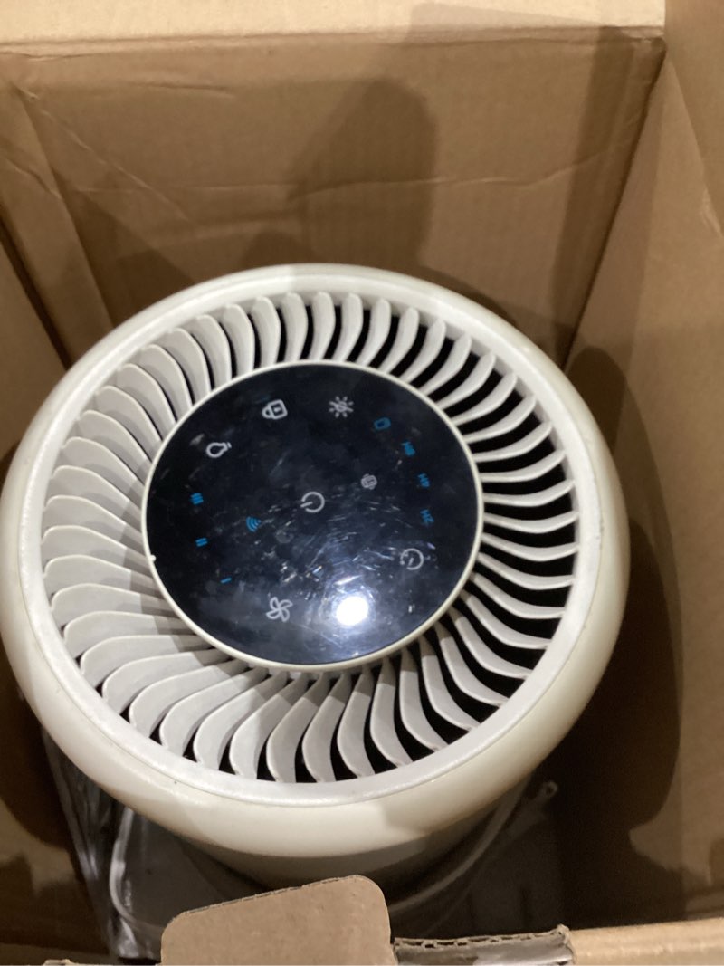 Condition photo showing As Is for levoit air purifier for home allergens pet hair in bedroom, covers up to 1073 ft² by 56w high torque motor, aham verifide, 3-in-1 filter with hepa sleep mode, remove dust smoke odor, core300-p, white white core 300-p 1pack