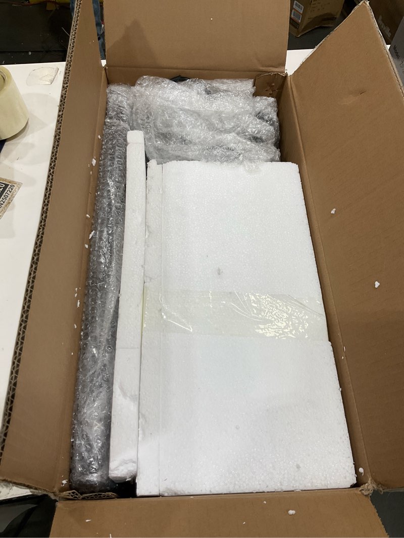 Condition photo showing Good Condition for MELUCEE 3 Lights Linear Chandelier Black Finish Kitchen Pendant Lighting Over Island Dining Room Light Fixtures Ceiling Hanging Lamp with Clear Glass Shade, 20.5 Inches Length Black 3 Lights