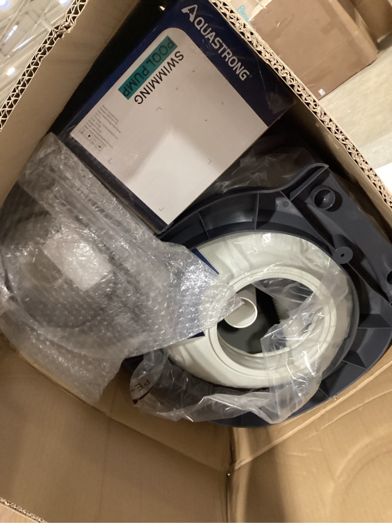 Condition photo showing Good Condition for aquastrong 16in sand filter pump for above ground pool with timer, 3/4 hp pool pumps above ground 3800 gph for pools up to 16000 gal, pool filter with 6-way valve, improved circulation and filtration
