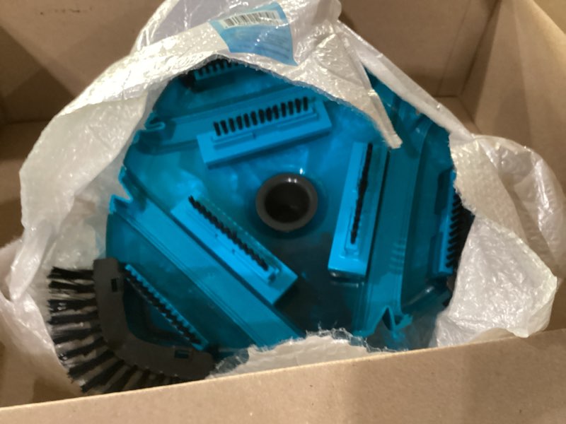 Condition photo showing Good Condition for u.s. pool supply professional 13" triangular weighted super flexible swimming pool vacuum head with side brushes, swivel connection - above-ground & inground swimming pools, secure lock pole handle 13" extra flexible with brushes