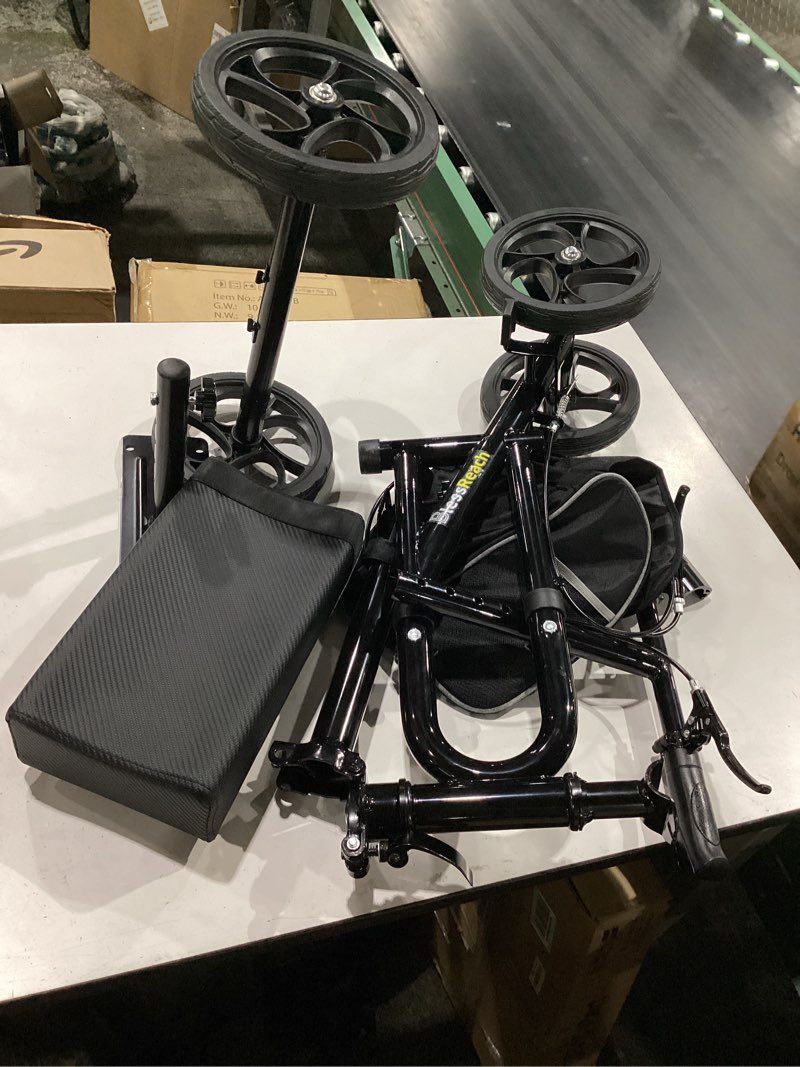 Condition photo showing Good Condition for blessreach knee scooter steerable knee walker deluxe medical scooter for foot injuries adult compact crutches,supports up to 300 lbs?black?