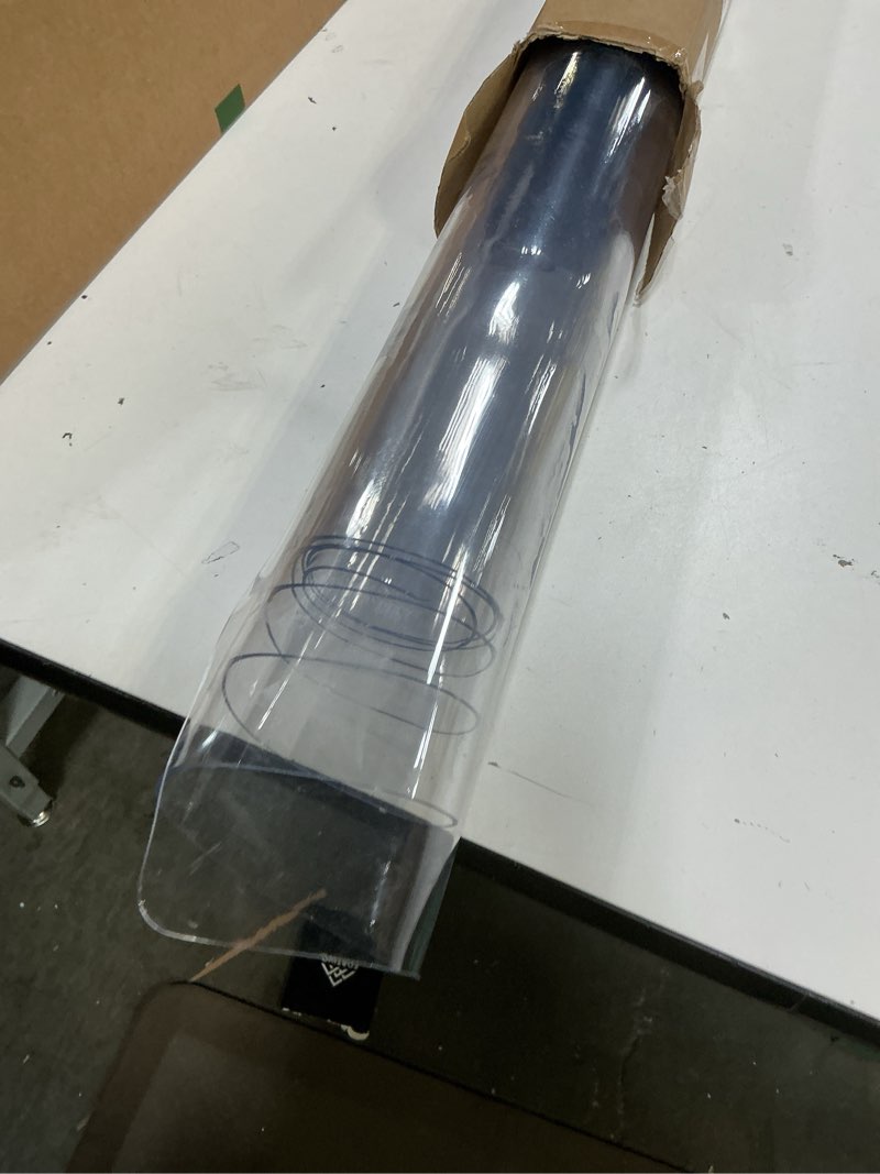 Condition photo showing Good Condition for vevor plastic table cover 24 x 60 inch, 1.5 mm thick clear table protector, rectangle clear desk mat, waterproof & easy cleaning for office dresser night stand 60" x 24" (rectangular)