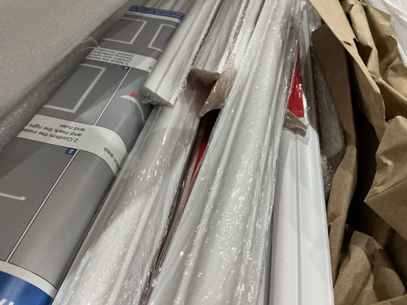 Condition photo showing New/Like New for neatiease 8 set peel and stick wall molding trim kit, 16" x24" premade wainscoting panels, self adhesive moulding panel for interior walls picture frame 16"x24" 8-frame, white