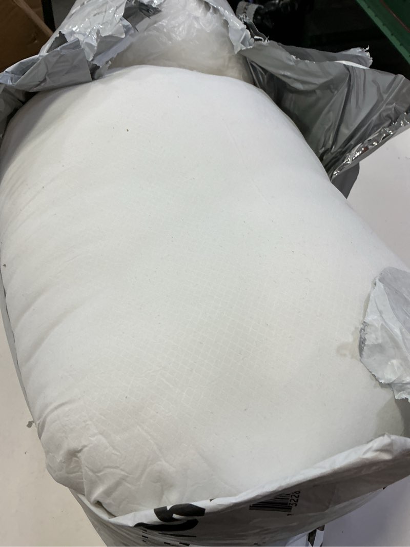 Condition photo showing As Is for full body pillow for adults, long sleeping, big pillows bed, firm large with velvet cover, 20x54 inches (dark grey)