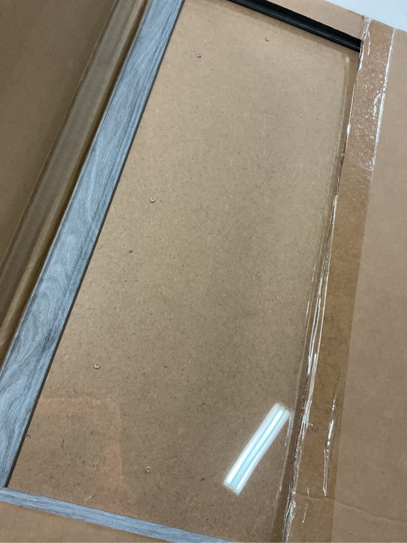 Condition photo showing Good Condition for 16x20 wood frame grey, rustic natural 20x16in woodgrain picture poster frame, modern 16 x 20inch gallery wall photo frame with hd plexiglass, horizontal vertical wall mounting display 1pcs grey 16x20