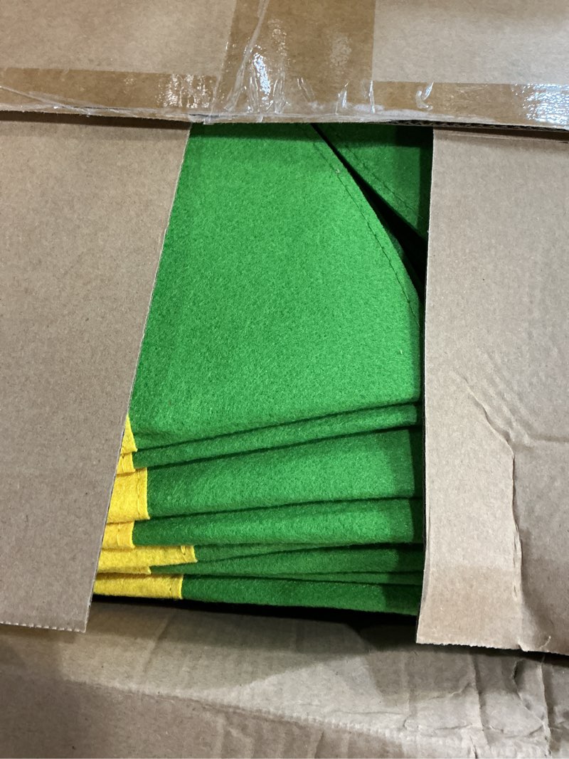 Condition photo showing New/Like New for Toulite 80 Packs Christmas Elf Hats Bulk for Adults Felt Christmas Party Hats The Elf Costume Accessories for Men Women Funny Xmas Party Gifts