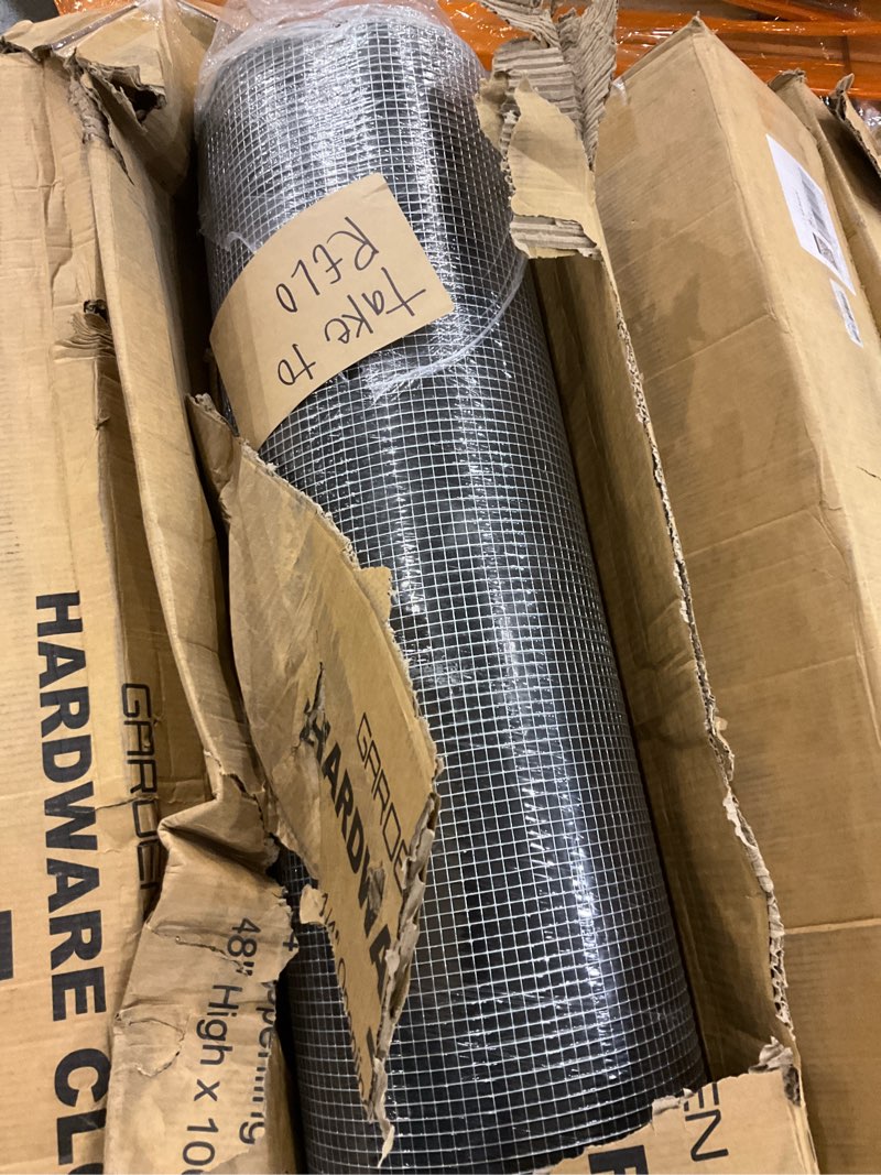 Condition photo showing As Is for Hardware Cloth 1/4 inch 48 x 100 ft Wire Fencing: Galvanized Welded Garden Fence Roll Square Mesh 23 Gauge Chicken Rabbit Snake Cage Heavy Duty Welding Fencing 1/4inch 48''x100'