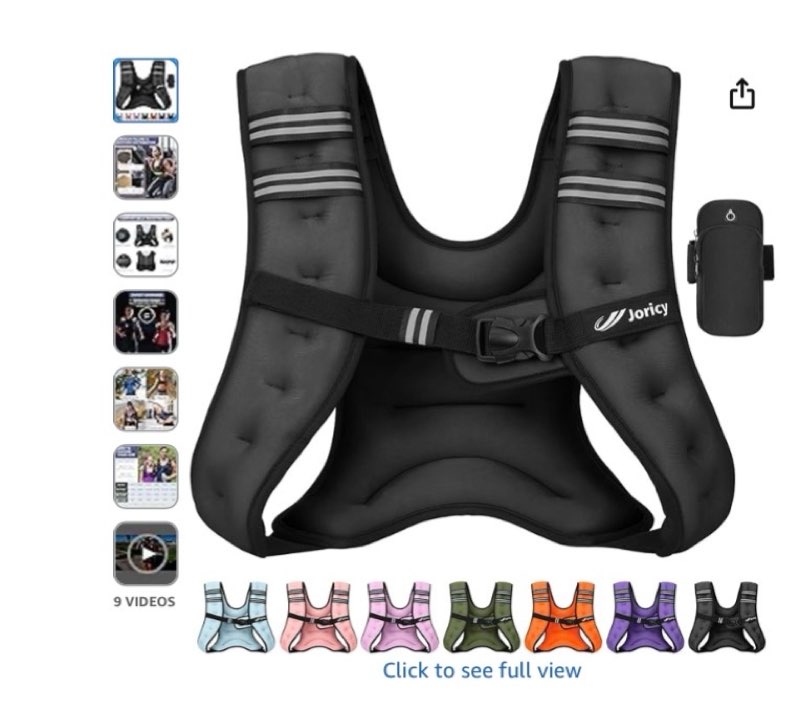 Fragraim Weighted Vest for Women Men - 8lb Weight Vest with Reflective Stripe, Detachable Phone Pouc