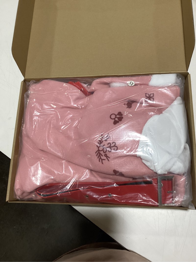 Condition photo showing Good Condition for Women's Christmas Elf Costume - Pink Holiday Christmas Elf Dress | Holiday Party & HalloweenCosplay Outfit Pink X-Small