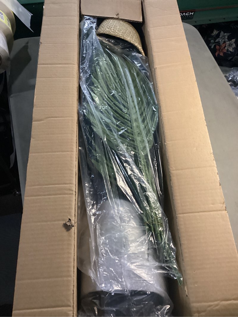 Condition photo showing New/Like New for 6FT Artificial Palm Tree,Faux Areca Palm Plant with Real Touch Leaves and Adjustable Branches,Fake Tropical Palm Tree for Home Office Indoor Outdoor Modern Decoration 6FT-1Pack Areca Palm Plant