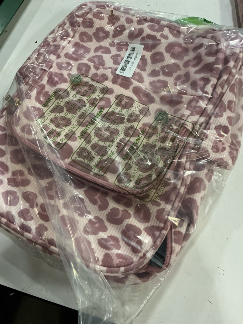 Condition photo showing Good Condition for corduroy laptop backpack for women, fits 15.6 inch computer bag, college high school bookbag travel daypack purse, work business bags - corduroy leopard
