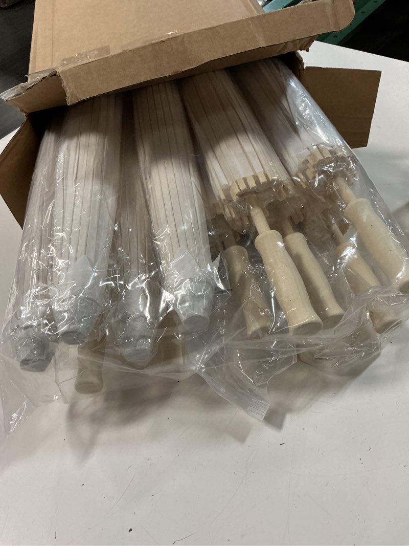 Condition photo showing New/Like New for 12 pcs sadnyy paper umbrellas paper decorative chinese japanese parasol umbrella diy oiled painting umbrellas crafts for wedding bridal party decor