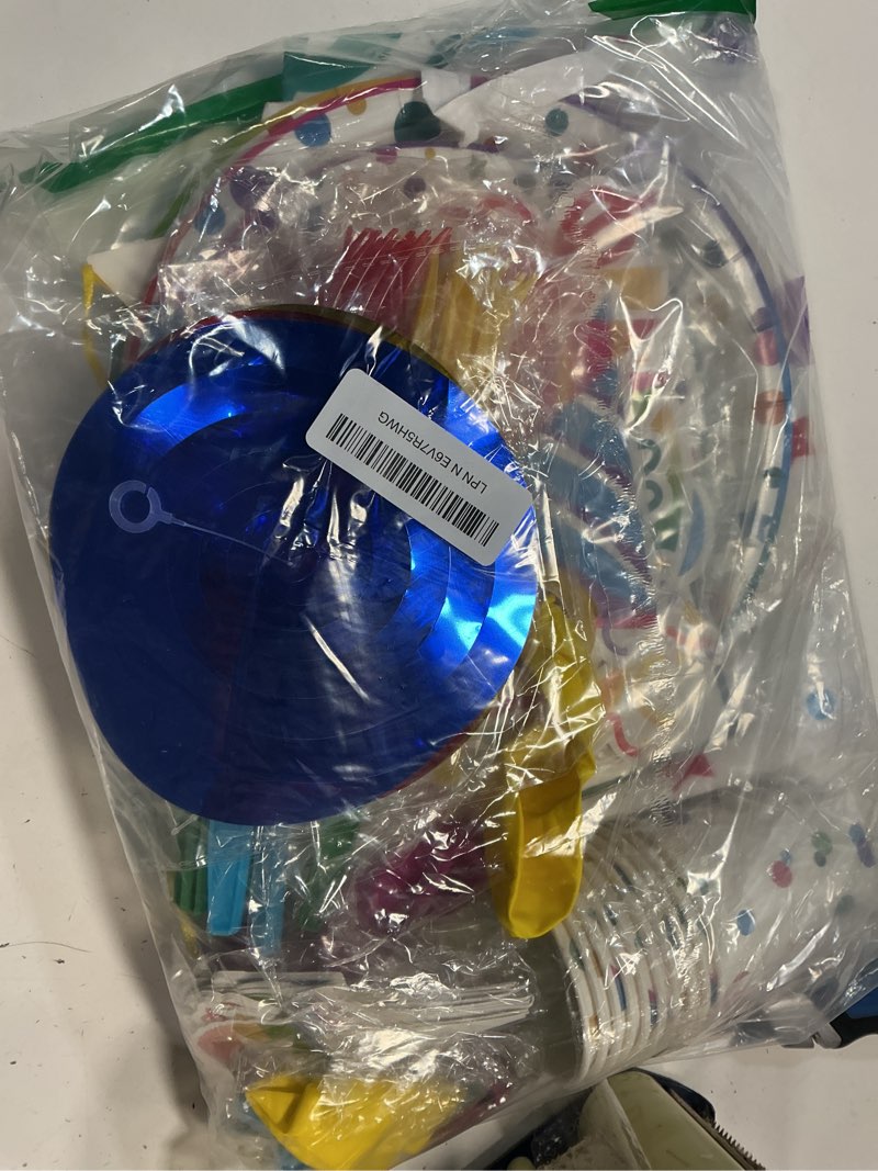Condition photo showing New/Like New for we appreciate you decorations for 25 guests, all-in-one 210pcs thank you decor with banner, balloon, plate, tablecloth for employee staff teacher work anniversary appreciation party supplies