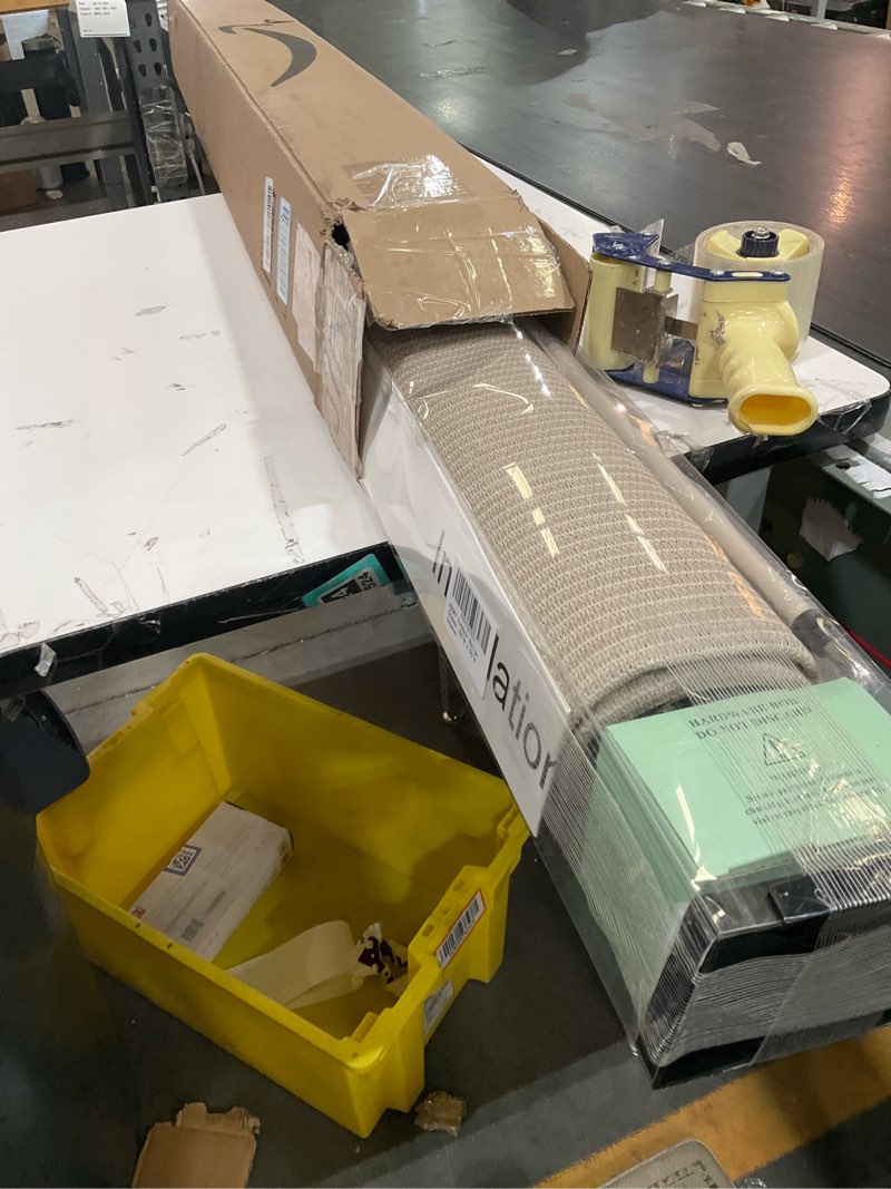 Condition photo showing Good Condition for aosky outdoor roller shades?cordless patio shades roll up outdoor blinds?roller blinds cloth for porch pergola balcony backyard windows?96" w x 96" h?sesame 96"w x 96"h sesame