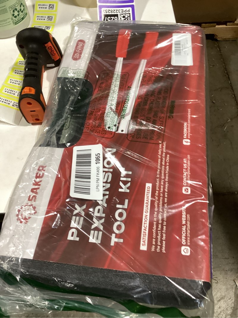 Condition photo showing New/Like New for Saker PEX Tube Expansion Tool Kit | PEX-A Expansion Tool with 1/2'', 3/4'',1'' Expansion Heads | Mannual Expander Tool Kit SD-F1960 Standard PEX Coupling