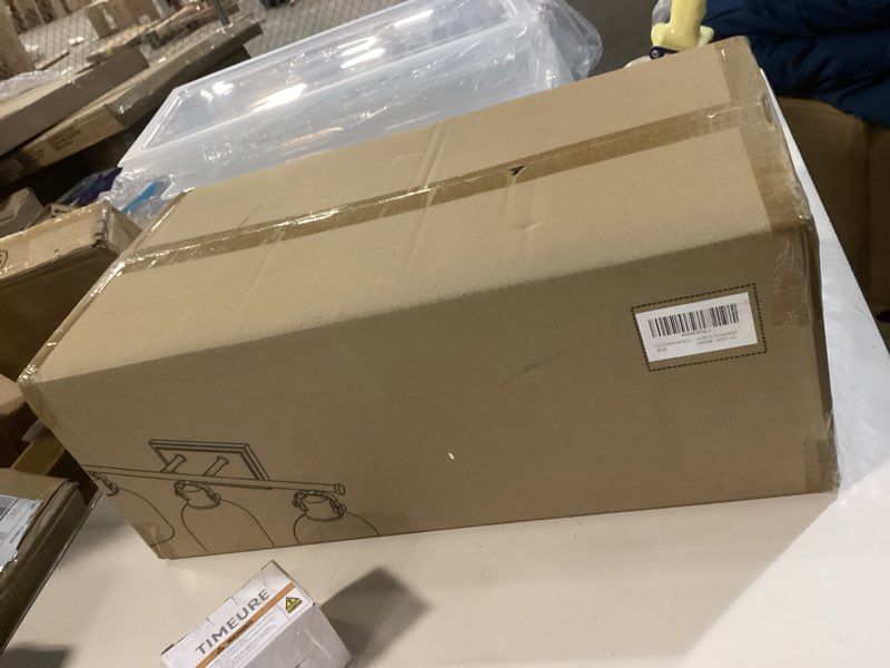 Condition photo showing New/Like New for KAISITE Brushed Nickel Vanity Light 3-Light Fixture Over Mirror E26 Mid Century Modern Bathroom Light With Milk White Glass Shades (Exclude Bulbs) Nickel+Milky White Shades 3-Light