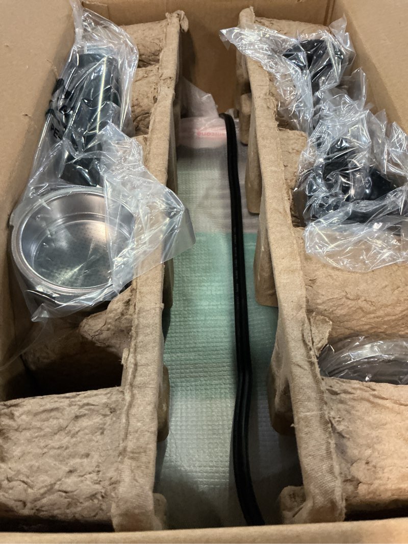 Condition photo showing New/Like New for casabrews cm5418 espresso machine 20 bar, compact espresso maker with steam milk frother, stainless steel coffee machine with 34oz removable water tank for cappuccino, small latte machine, silver a-silver button