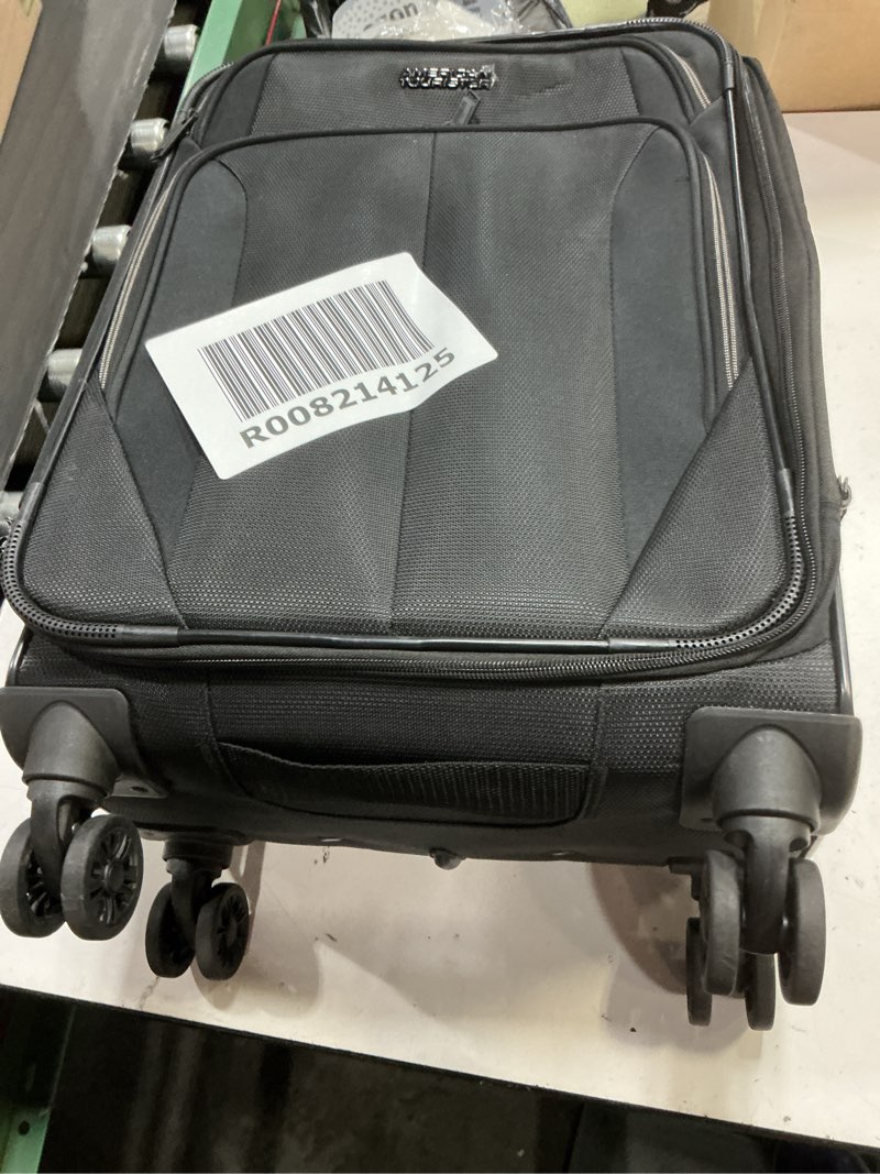 Condition photo showing Good Condition for american tourister phenom 20" softside spinner suitcase - black